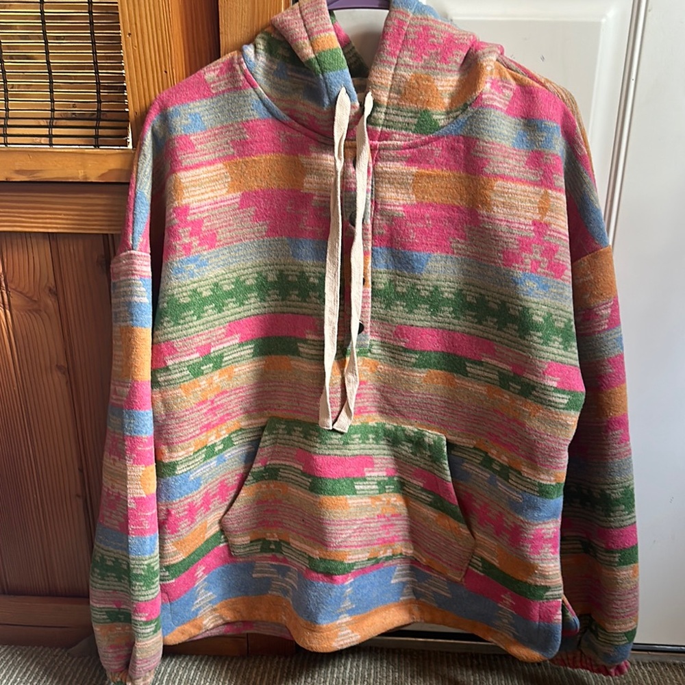 Multicolor Hooded Jacket for women